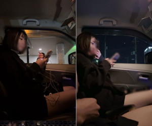 無言でオナニー
