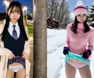 いろんな所でパンツを見せてくれる女の子ちゃん