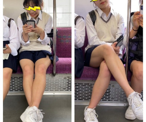 長編新作!脚を組むS級制服美女のエロ過ぎる対面ミニスカ生脚493