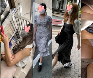 カメラ突っ込み(お姉さん×1、JD×3)~地下鉄のエスカレーター
