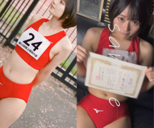 【全国陸上大会入賞の実績持ちり】 経験ゼロだった陸上美女が一気に大人になる瞬間、2回分の生ハメ中出し完全記録。
